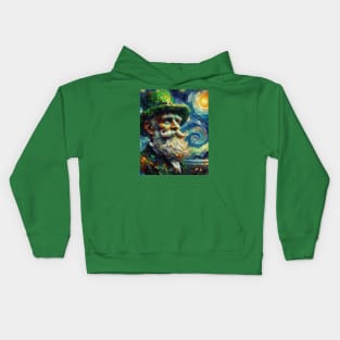 Gentleman in starry night Kids Hoodie